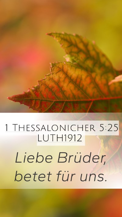 1 Thessalonicher 5:25 LUTH1912 Bible Verse Image