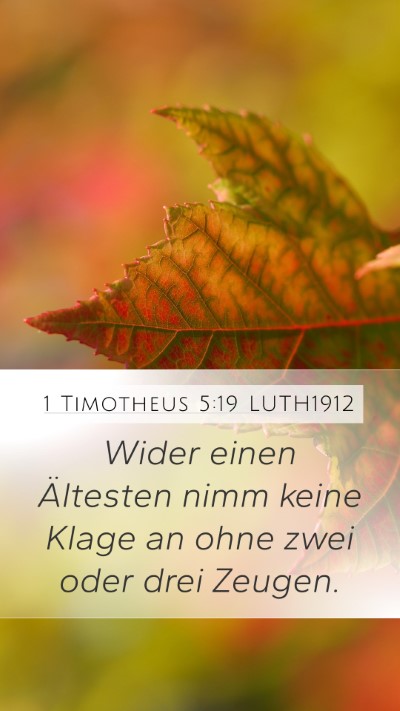 1 Timotheus 5:19 LUTH1912 Bible Verse Image