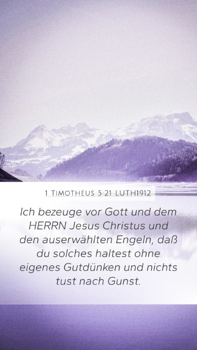 1 Timotheus 5:21 LUTH1912 Bible Verse Image