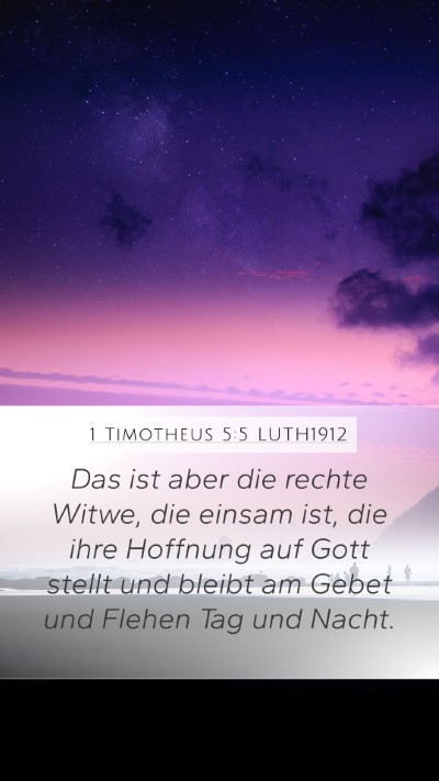1 Timotheus 5:5 LUTH1912 Bible Verse Image