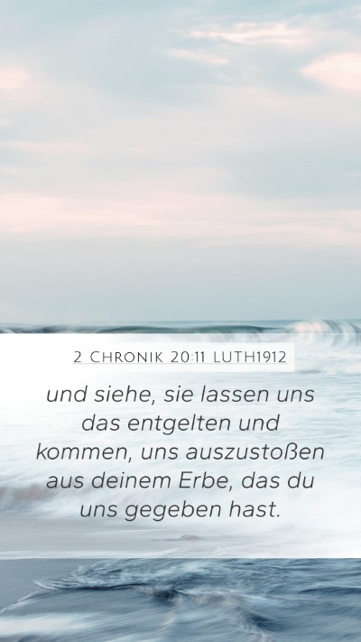 2 Chronik 20:11 LUTH1912 Bible Verse Image