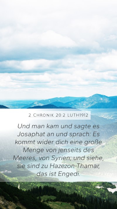 2 Chronik 20:2 LUTH1912 Bible Verse Image