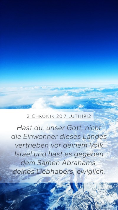 2 Chronik 20:7 LUTH1912 Bible Verse Image