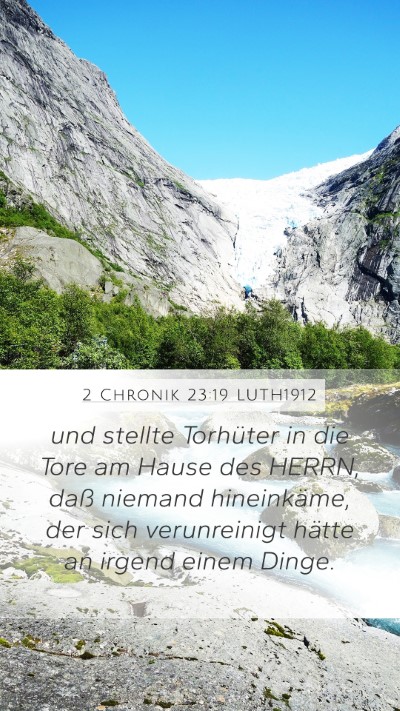 2 Chronik 23:19 LUTH1912 Bible Verse Image