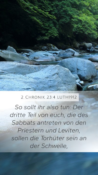 2 Chronik 23:4 LUTH1912 Bible Verse Image