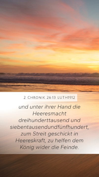2 Chronik 26:13 LUTH1912 Bible Verse Image