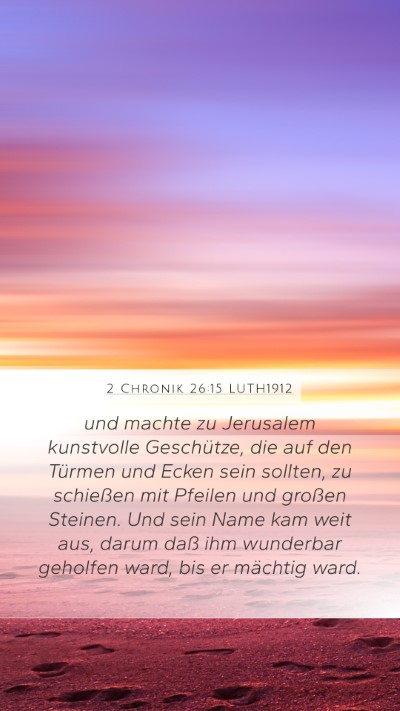 2 Chronik 26:15 LUTH1912 Bible Verse Image