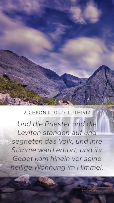 2 Chronik 30:27 LUTH1912 Bible Verse Image