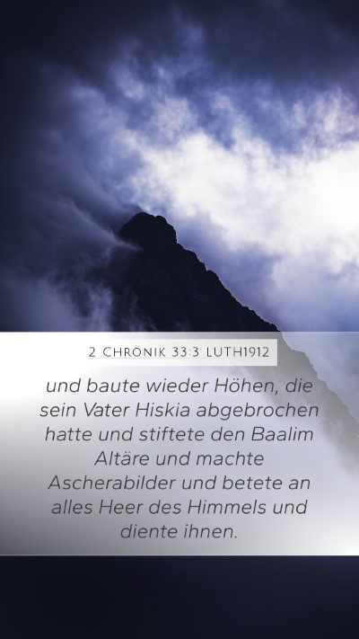 2 Chronik 33:3 LUTH1912 Bible Verse Image