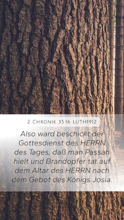 2 Chronik 35:16 LUTH1912 Bible Verse Image
