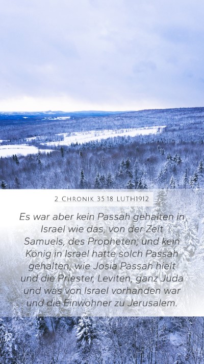 2 Chronik 35:18 LUTH1912 Bible Verse Image