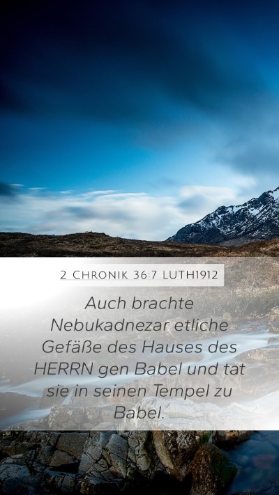 2 Chronik 36:7 LUTH1912 Bible Verse Image