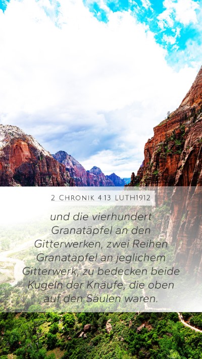 2 Chronik 4:13 LUTH1912 Bible Verse Image