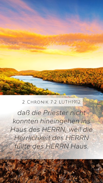 2 Chronik 7:2 LUTH1912 Bible Verse Image