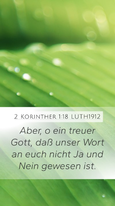 2 Korinther 1:18 LUTH1912 Bible Verse Image