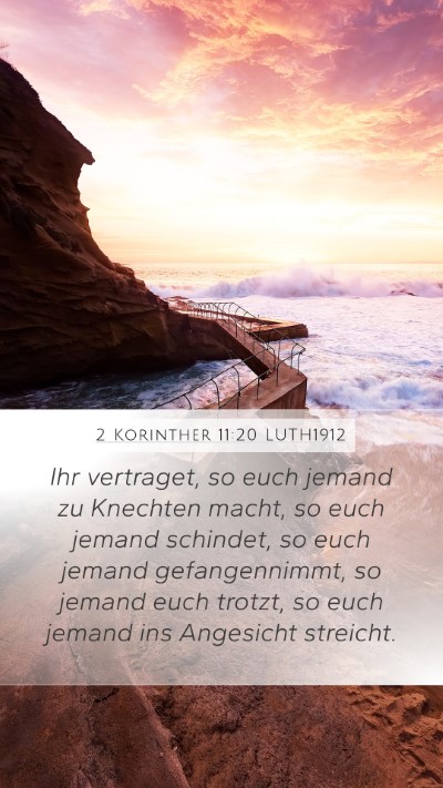 2 Korinther 11:20 LUTH1912 Bible Verse Image