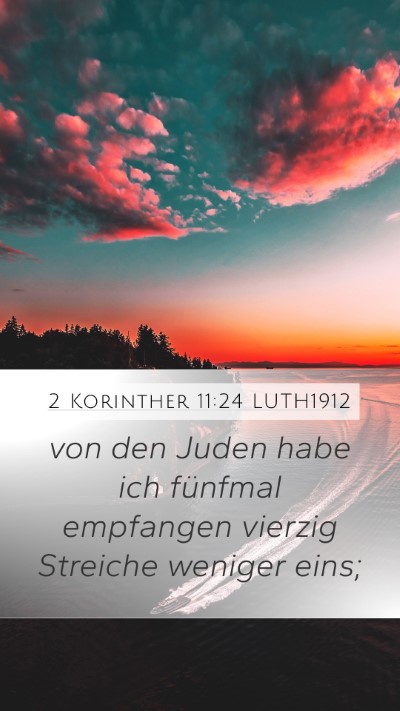 2 Korinther 11:24 LUTH1912 Mobile Phone Wallpaper - von den Juden habe ich fünfmal empfangen vierzig - Mobile Bible Verse Wallpaper