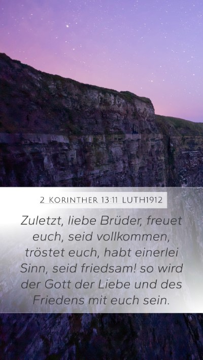 2 Korinther 13:11 LUTH1912 Bible Verse Image