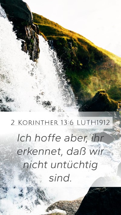 2 Korinther 13:6 LUTH1912 Bible Verse Image