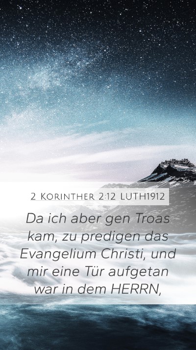 2 Korinther 2:12 LUTH1912 Bible Verse Image