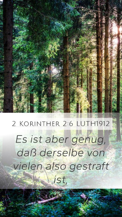 2 Korinther 2:6 LUTH1912 Bible Verse Image