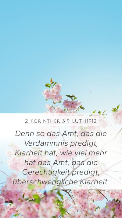 2 Korinther 3:9 LUTH1912 Bible Verse Image