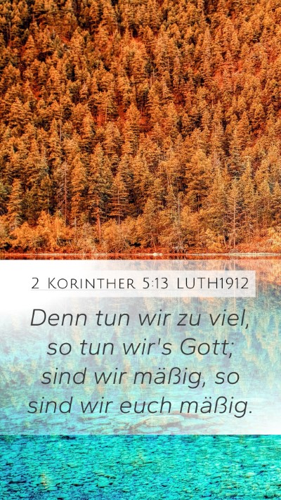 2 Korinther 5:13 LUTH1912 Bible Verse Image