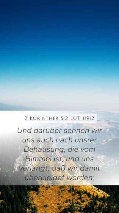 2 Korinther 5:2 LUTH1912 Bible Verse Image