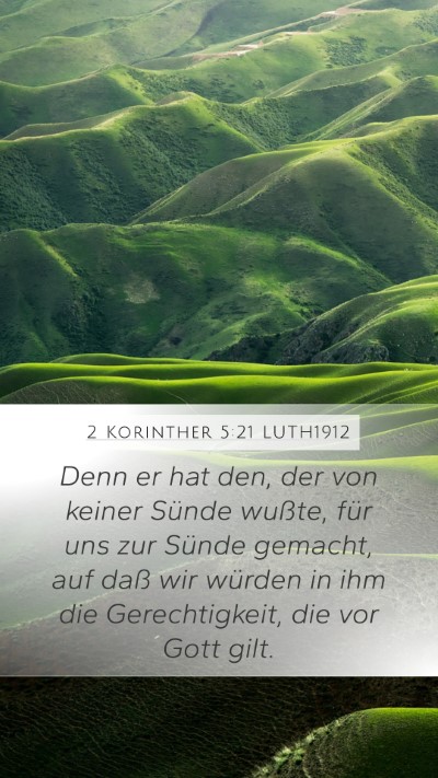2 Korinther 5:21 LUTH1912 Bible Verse Image