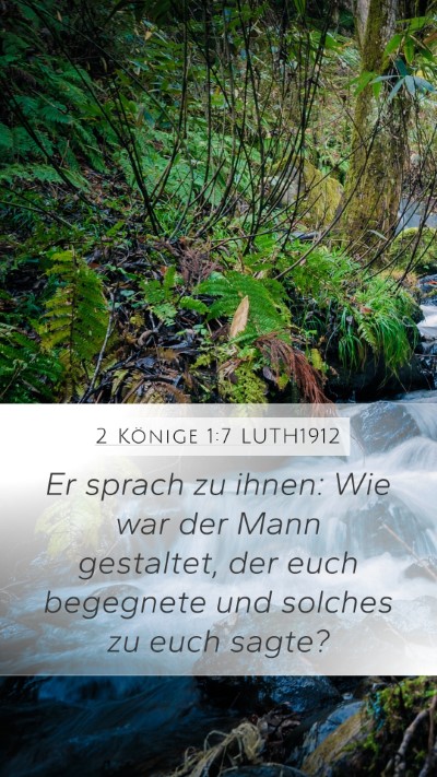 2 Könige 1:7 LUTH1912 Mobile Phone Wallpaper - Er sprach zu ihnen: Wie war der Mann gestaltet, - Mobile Bible Verse Wallpaper