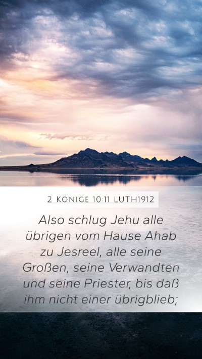 2 Könige 10:11 LUTH1912 Bible Verse Image