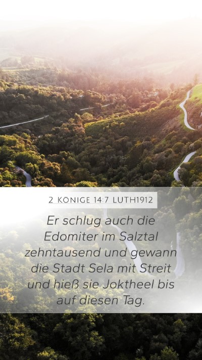 2 Könige 14:7 LUTH1912 Bible Verse Image