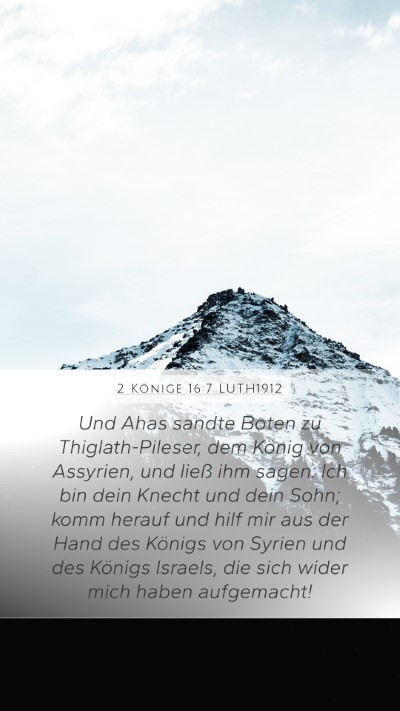 2 Könige 16:7 LUTH1912 Bible Verse Image