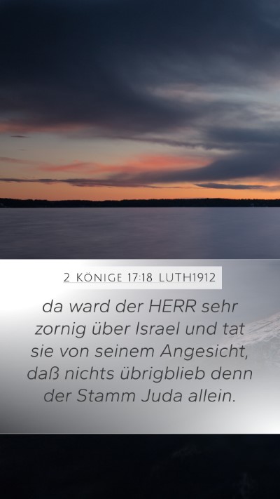 2 Könige 17:18 LUTH1912 Bible Verse Image