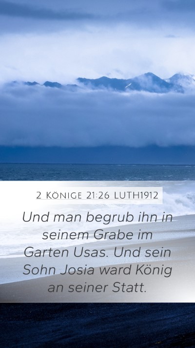 2 Könige 21:26 LUTH1912 Bible Verse Image