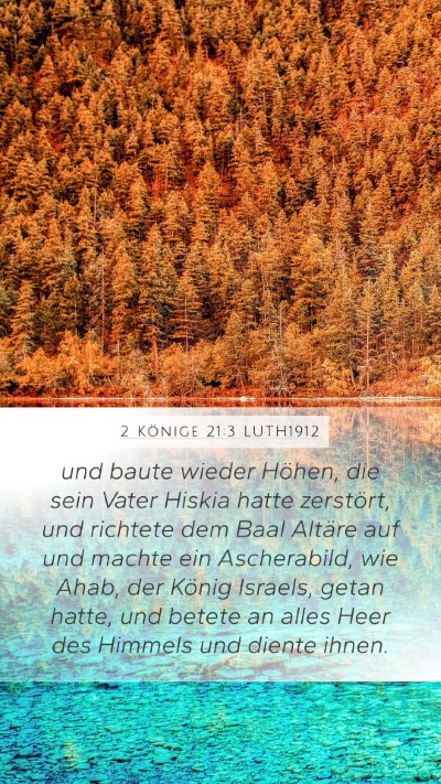 2 Könige 21:3 LUTH1912 Bible Verse Image