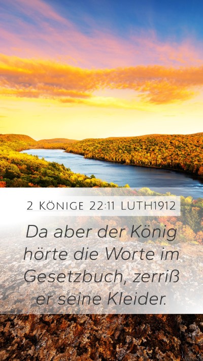 2 Könige 22:11 LUTH1912 Bible Verse Image