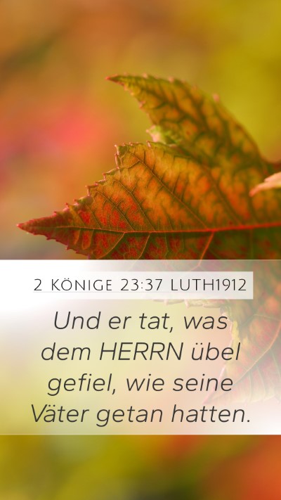 2 Könige 23:37 LUTH1912 Bible Verse Image