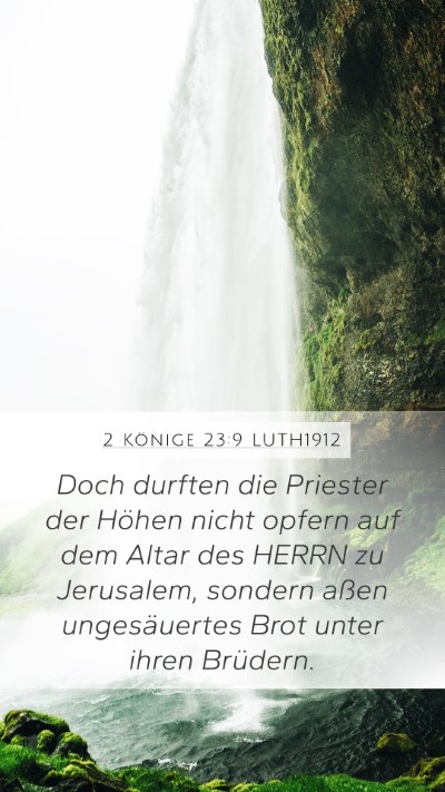 2 Könige 23:9 LUTH1912 Bible Verse Image