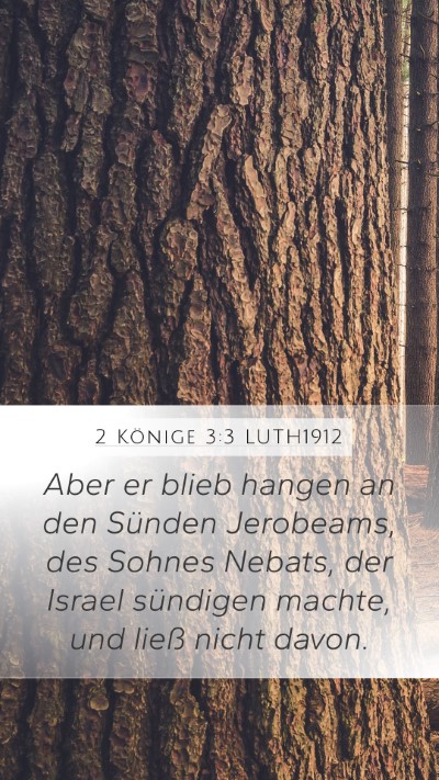 2 Könige 3:3 LUTH1912 Bible Verse Image