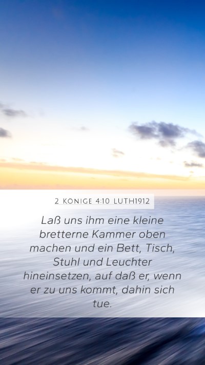 2 Könige 4:10 LUTH1912 Bible Verse Image