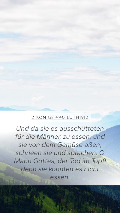 2 Könige 4:40 LUTH1912 Bible Verse Image