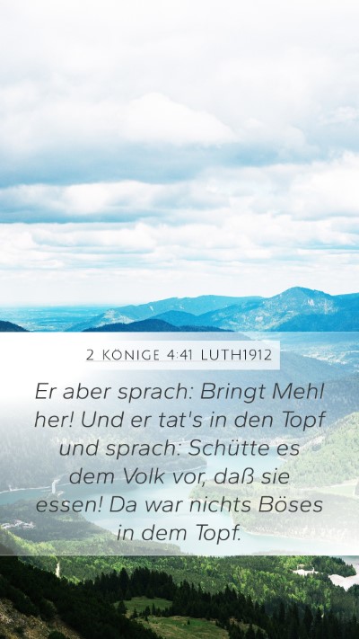 2 Könige 4:41 LUTH1912 Bible Verse Image