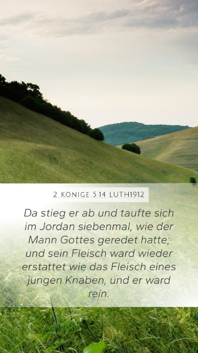 2 Könige 5:14 LUTH1912 Bible Verse Image