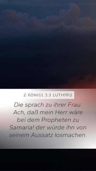 2 Könige 5:3 LUTH1912 Bible Verse Image