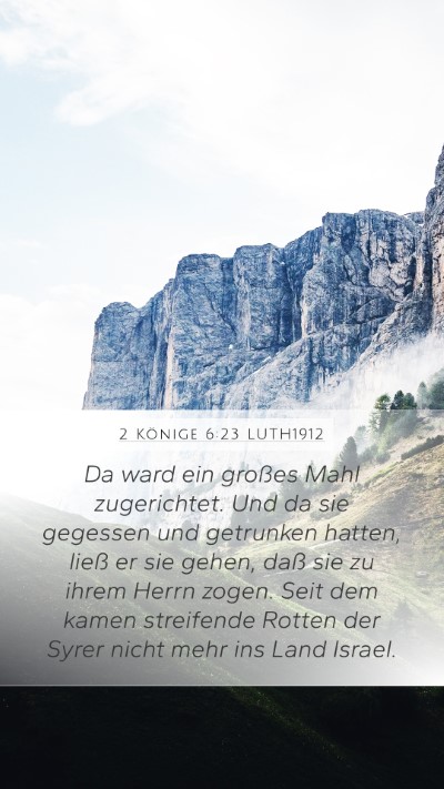 2 Könige 6:23 LUTH1912 Bible Verse Image