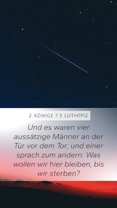 2 Könige 7:3 LUTH1912 Bible Verse Image