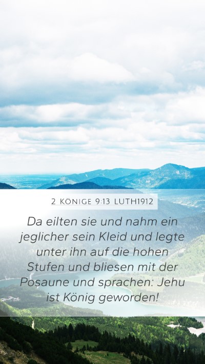 2 Könige 9:13 LUTH1912 Bible Verse Image