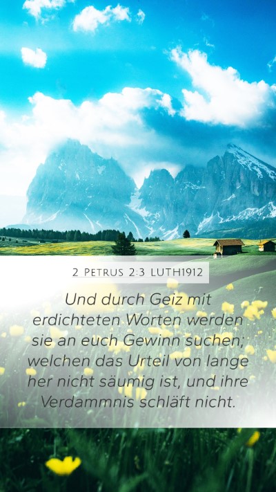 2 Petrus 2:3 LUTH1912 Bible Verse Image
