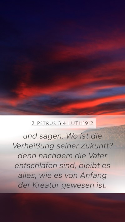 2 Petrus 3:4 LUTH1912 Bible Verse Image
